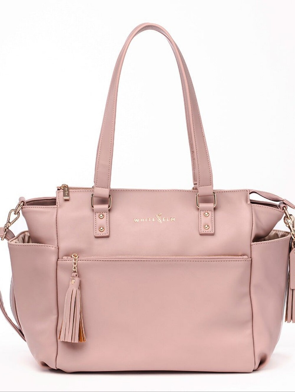 White Elm Gemini Convertible Backpack - Diaper Bag - Tote - Dusty Rose